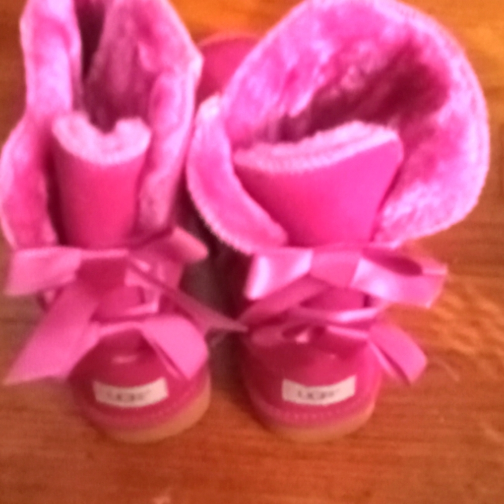 Ugg pink suede boots size 6